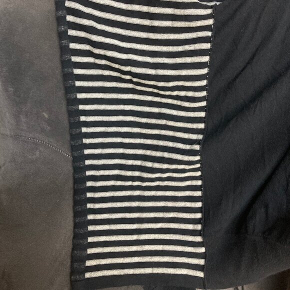 Men's All Saints Wherry Cotton Cardigan Sweater Black w/Stripe Size Small - Picture 4 of 5